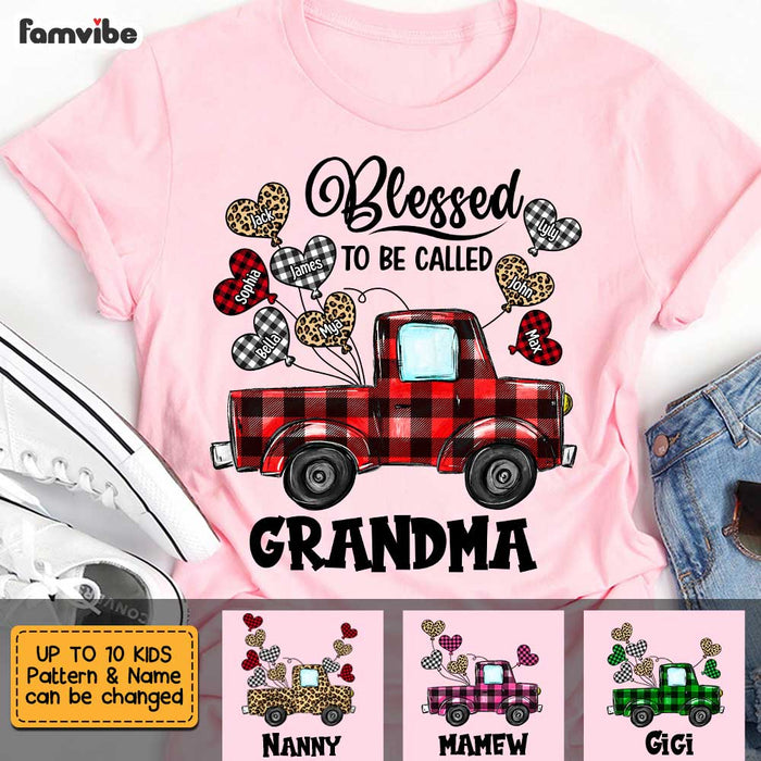 Personalized Blessed To Be Called Grandma Buffalo Plaid Truck Shirt - Hoodie - Sweatshirt OB261 58O47 1