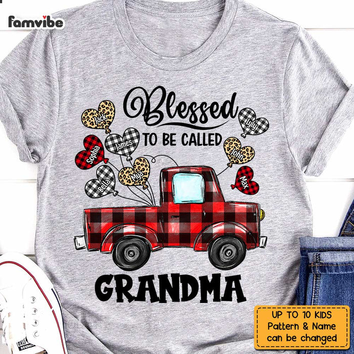 Personalized Blessed To Be Called Grandma Buffalo Plaid Truck Shirt - Hoodie - Sweatshirt OB261 58O47 1