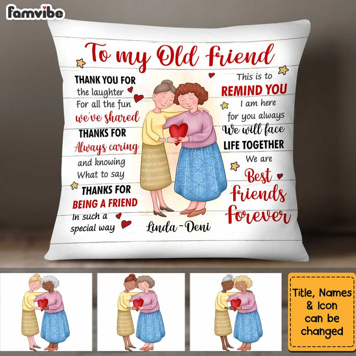 Personalized Old Friends Pillow OB271 85O34 1
