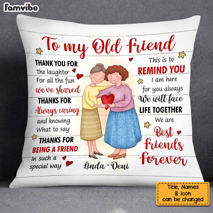 Personalized Old Friends Pillow OB271 85O34 1