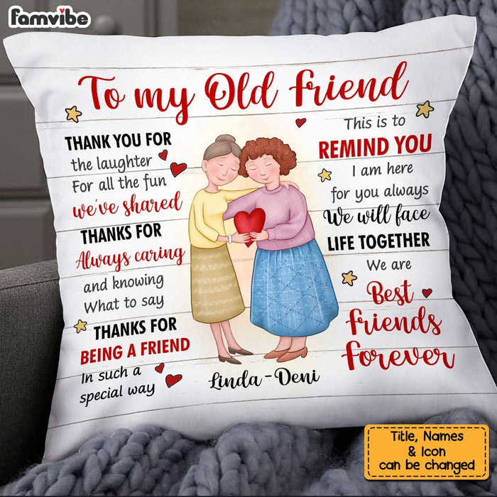 Personalized Old Friends Pillow OB271 85O34 1