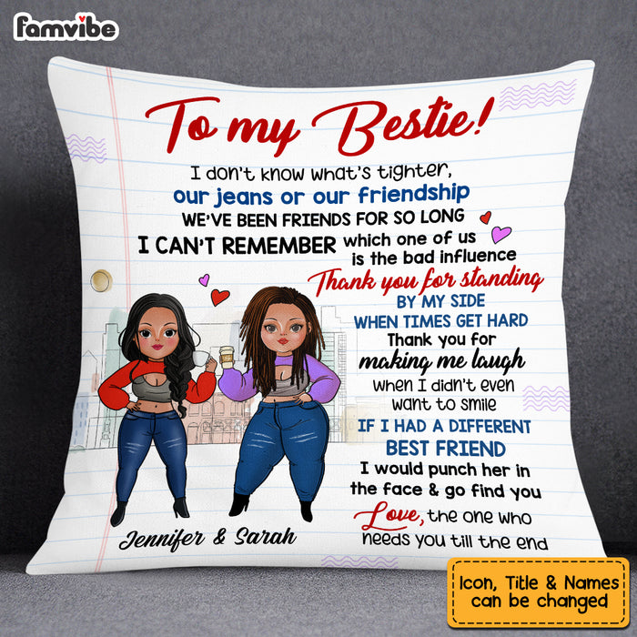 Personalized To My Friend Thank You Sisters Pillow OB271 58O53 1