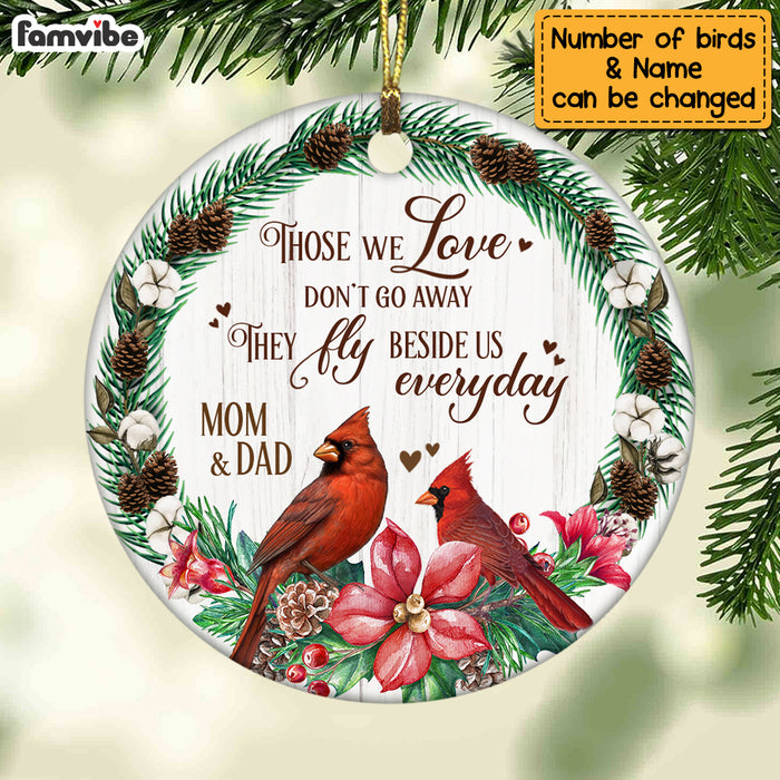 Personalized Cardinal Memo Those We Love Circle Ornament OB261 23O69 1