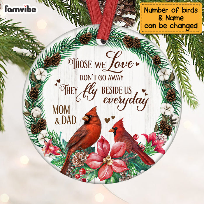 Personalized Cardinal Memo Those We Love Circle Ornament OB261 23O69 1