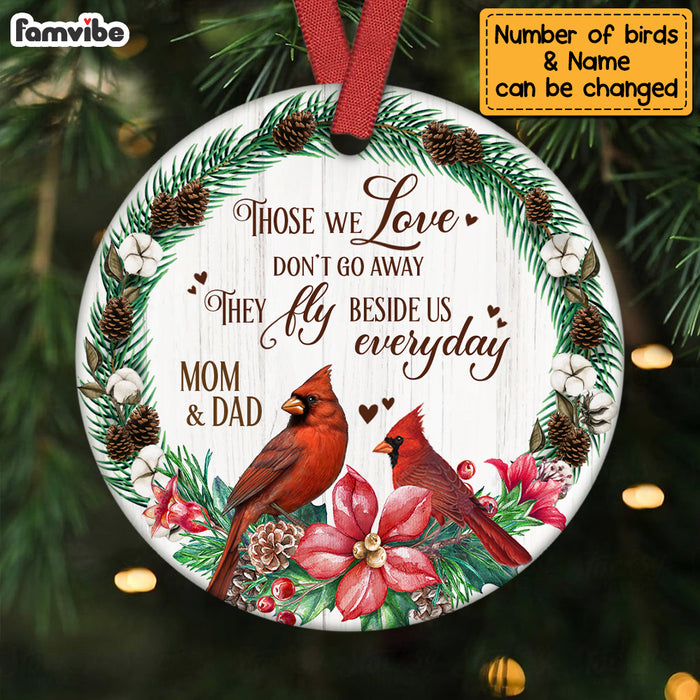 Personalized Cardinal Memo Those We Love Circle Ornament OB261 23O69 1