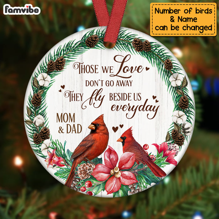 Personalized Cardinal Memo Those We Love Circle Ornament OB261 23O69 1
