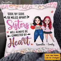 Personalized Sister Friend Connected By Heart Pillow OB272 23O58 thumb 1