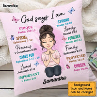 Personalized God Says I Am Pillow OB271 30O47 thumb 1