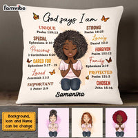 Personalized God Says I Am Pillow OB271 30O47 thumb 1