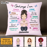 Personalized God Says I Am Pillow OB271 30O47 thumb 1