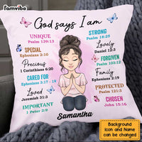 Personalized God Says I Am Pillow OB271 30O47 thumb 1
