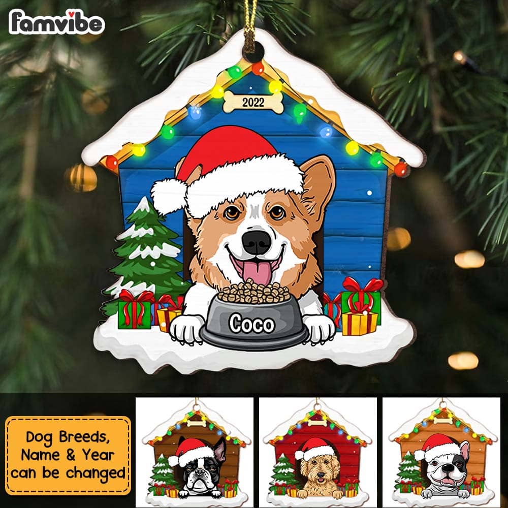 Personalized Dog Christmas 2022 Ornament OB272 36O58 Primary Mockup