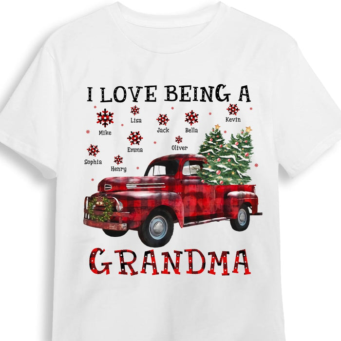 Personalized I Love Being A Grandma Buffalo Plaid Truck Shirt - Hoodie - Sweatshirt OB272 58O53 1