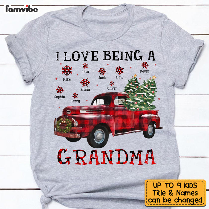 Personalized I Love Being A Grandma Buffalo Plaid Truck Shirt - Hoodie - Sweatshirt OB272 58O53 1