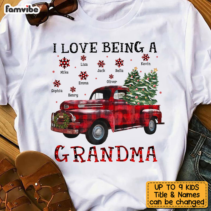 Personalized I Love Being A Grandma Buffalo Plaid Truck Shirt - Hoodie - Sweatshirt OB272 58O53 1