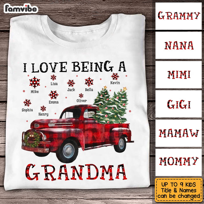 Personalized I Love Being A Grandma Buffalo Plaid Truck Shirt - Hoodie - Sweatshirt OB272 58O53 1