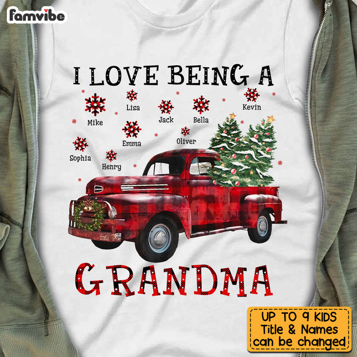 Personalized I Love Being A Grandma Buffalo Plaid Truck Shirt - Hoodie - Sweatshirt OB272 58O53 1