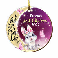 Personalized To My Granddaughter Bunny Circle Ornament OB286 36O34 thumb 1