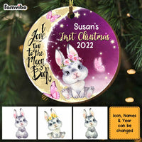 Personalized To My Granddaughter Bunny Circle Ornament OB286 36O34 thumb 1