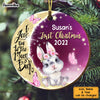 Personalized To My Granddaughter Bunny Circle Ornament OB286 36O34 1