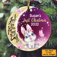 Personalized To My Granddaughter Bunny Circle Ornament OB286 36O34 thumb 1