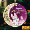 Personalized To My Granddaughter Bunny Circle Ornament OB286 36O34 1