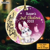 Personalized To My Granddaughter Bunny Circle Ornament OB286 36O34 thumb 1