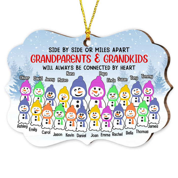 Personalized Christmas Grandparents And Grandkids Snowman Benelux Ornament OB283 23O58 1