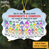 Personalized Christmas Grandparents And Grandkids Snowman Benelux Ornament OB283 23O58 thumb 1