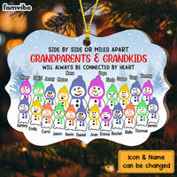 Personalized Christmas Grandparents And Grandkids Snowman Benelux Ornament OB283 23O58 thumb 1