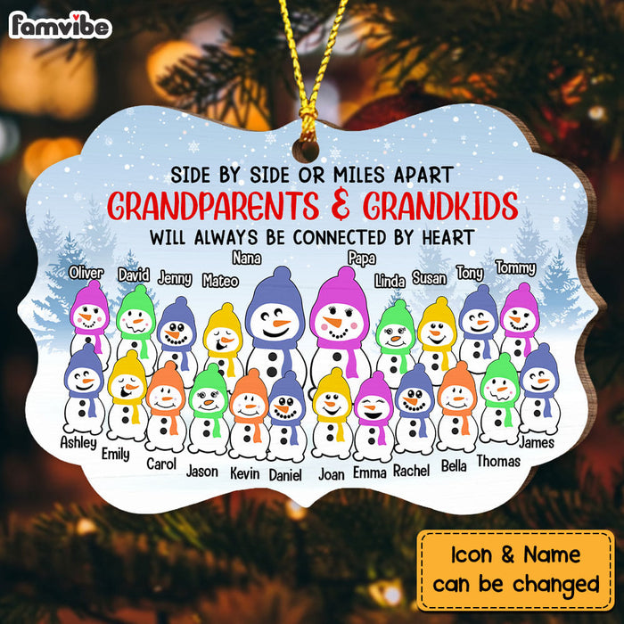 Personalized Christmas Grandparents And Grandkids Snowman Benelux Ornament OB283 23O58 1