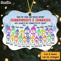 Personalized Christmas Grandparents And Grandkids Snowman Benelux Ornament OB283 23O58 thumb 1