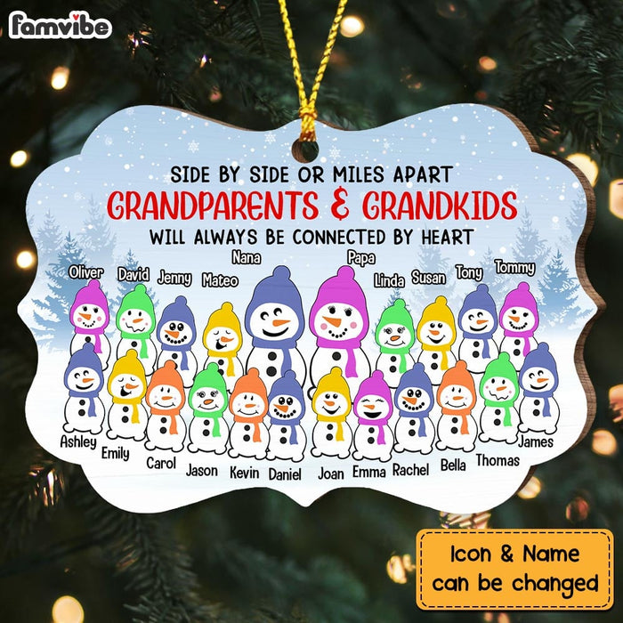 Personalized Christmas Grandparents And Grandkids Snowman Benelux Ornament OB283 23O58 1
