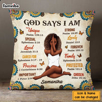 Personalized God Says I Am Pillow OB271 32O47 thumb 1