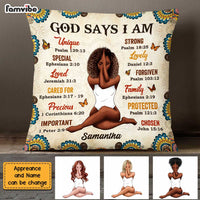 Personalized God Says I Am Pillow OB271 32O47 thumb 1