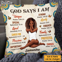Personalized God Says I Am Pillow OB271 32O47 thumb 1