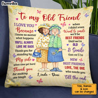 Personalized To My Old Friend Pillow OB271 36O34 thumb 1