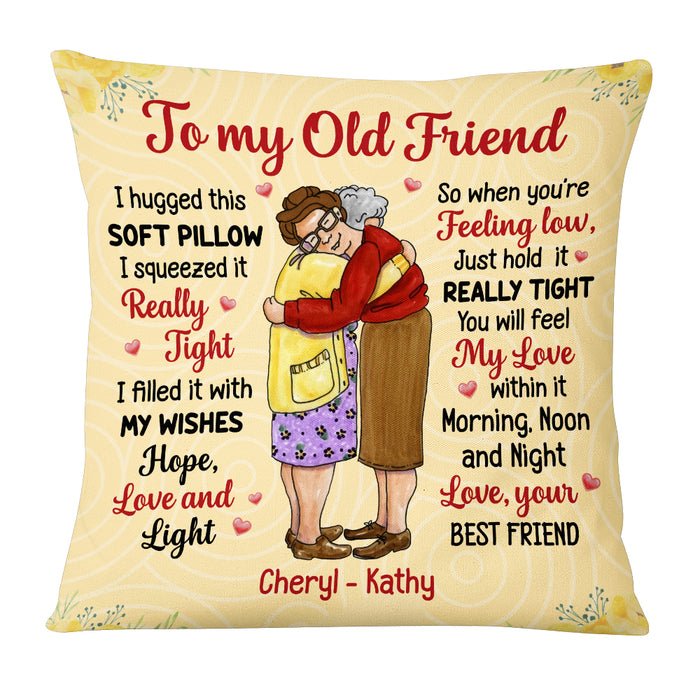 Personalized Old Friends Hugging Pillow OB282 36O53 1