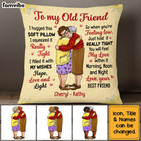 Personalized Old Friends Hugging Pillow OB282 36O53 thumb 1