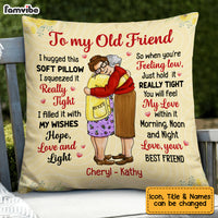 Personalized Old Friends Hugging Pillow OB282 36O53 thumb 1