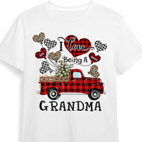 Personalized I Love Being A Grandma Buffalo Plaid Christmas Truck Shirt - Hoodie - Sweatshirt OB281 58O47 thumb 1