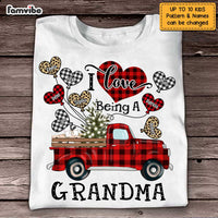 Personalized I Love Being A Grandma Buffalo Plaid Christmas Truck Shirt - Hoodie - Sweatshirt OB281 58O47 thumb 1