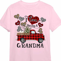 Personalized I Love Being A Grandma Buffalo Plaid Christmas Truck Shirt - Hoodie - Sweatshirt OB281 58O47 thumb 1