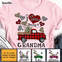 Personalized I Love Being A Grandma Buffalo Plaid Christmas Truck Shirt - Hoodie - Sweatshirt OB281 58O47 thumb 1