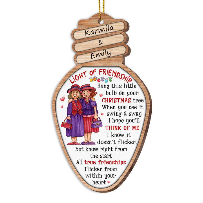 Personalized Old Friends Light Of Friendship Christmas Ornament OB281 85O53 1