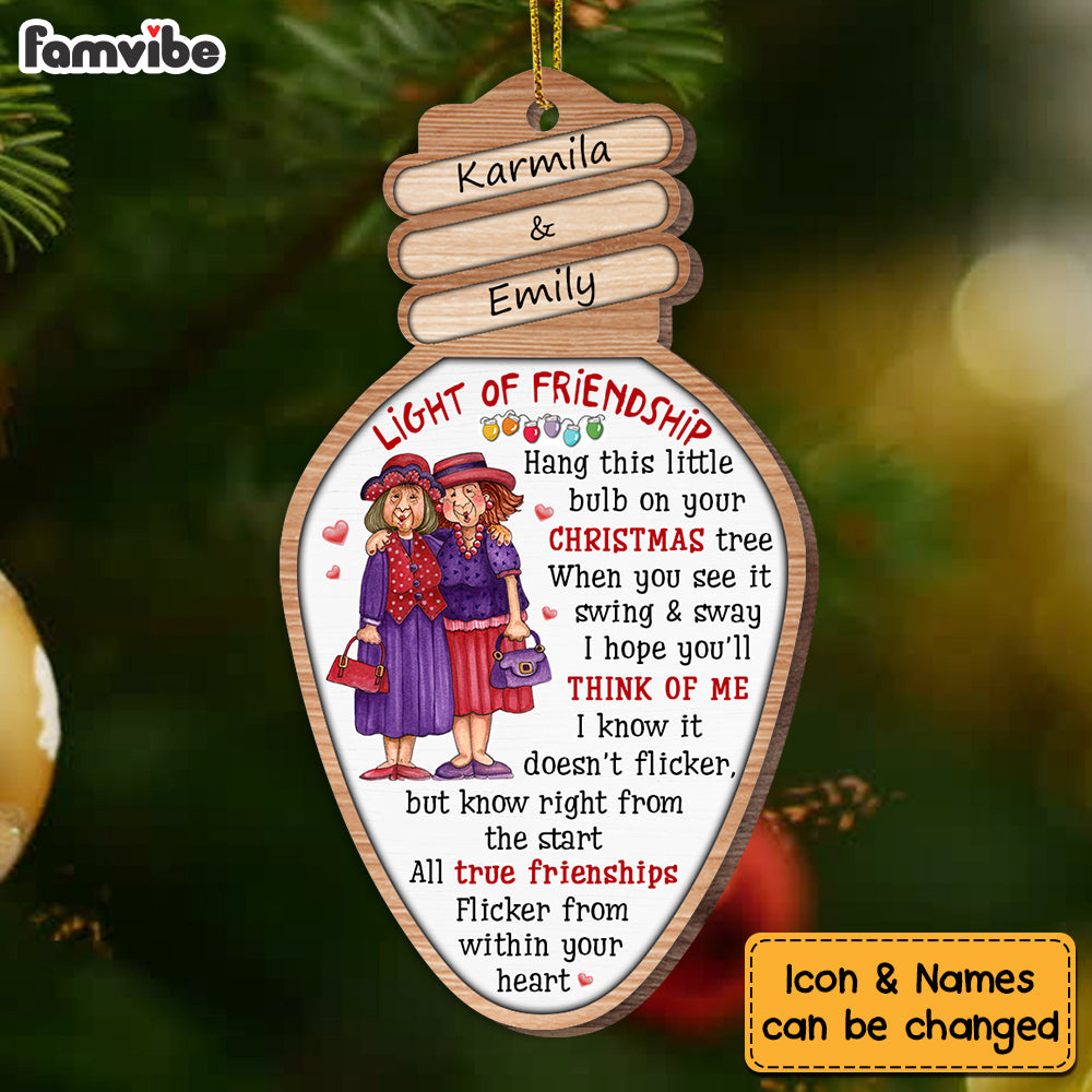 Personalized Old Friends Light Of Friendship Christmas Ornament OB281 85O53 Primary Mockup