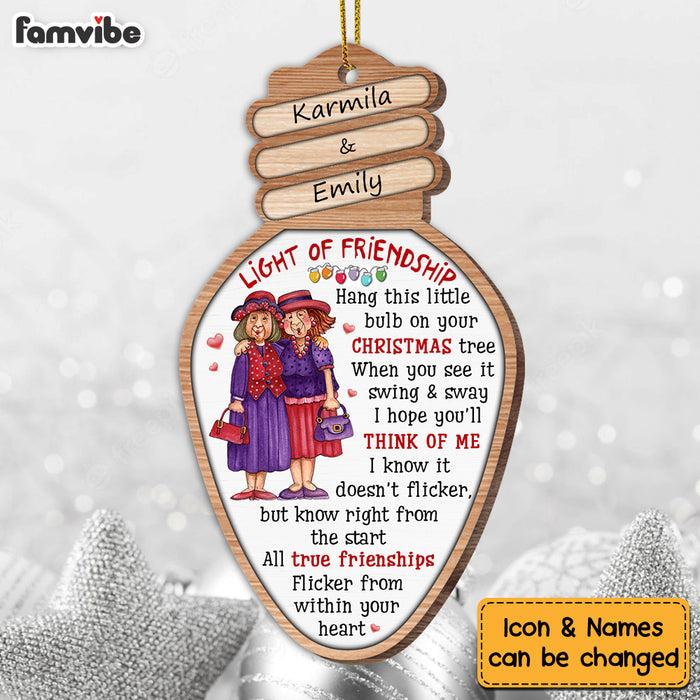 Personalized Old Friends Light Of Friendship Christmas Ornament OB281 85O53 1