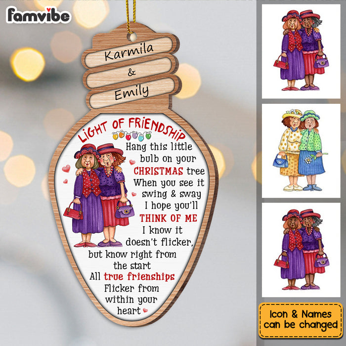 Personalized Old Friends Light Of Friendship Christmas Ornament OB281 85O53 1