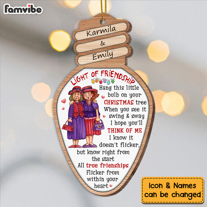 Personalized Old Friends Light Of Friendship Christmas Ornament OB281 85O53 1