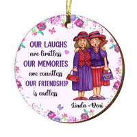 Personalized Old Friends Christmas Circle Ornament OB291 85O34 thumb 1